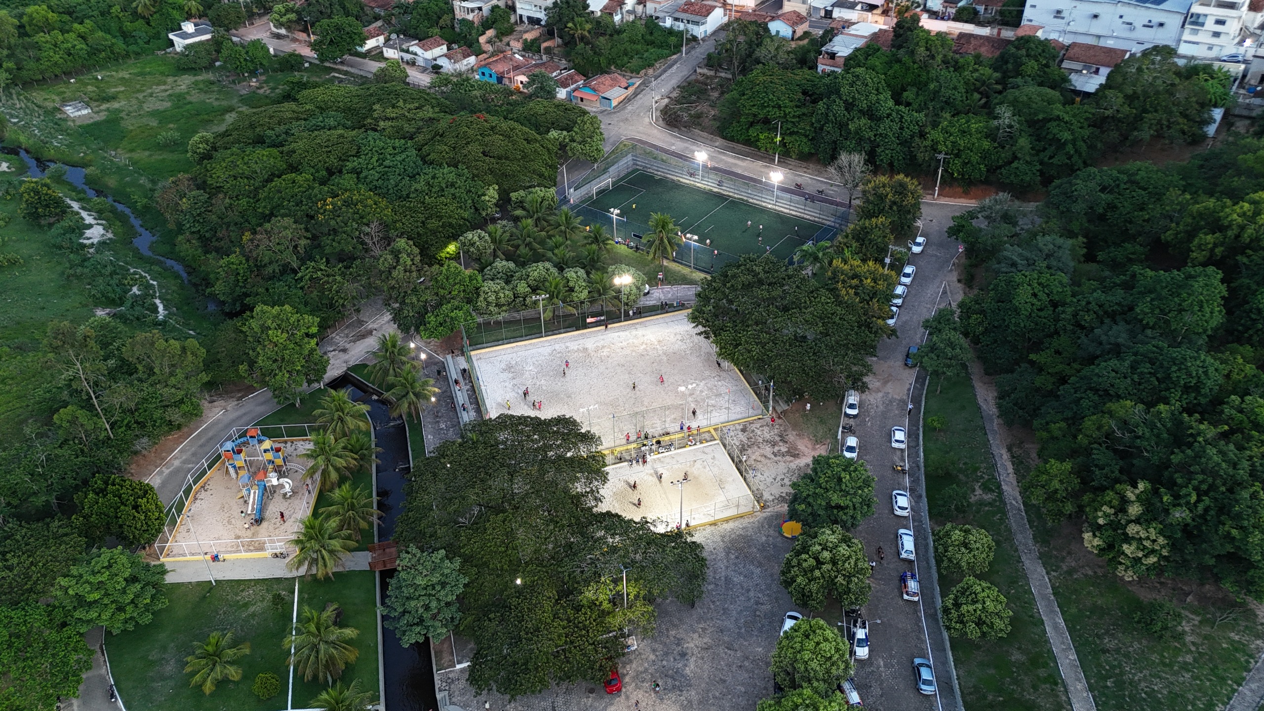 Vista aérea do Complexo Esportivo de Mucurici